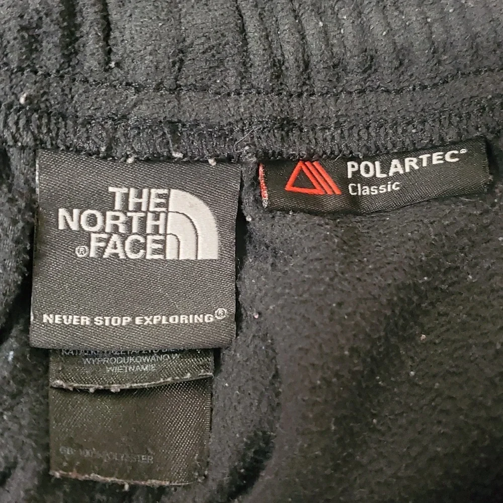 North Face Mens Polartec Fleece Pull On Straight Leg Sweat Pants Size M Black